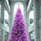 7 ft Purple Canadian Pine Christmas Tree with Hinged Branches and Metal Stand